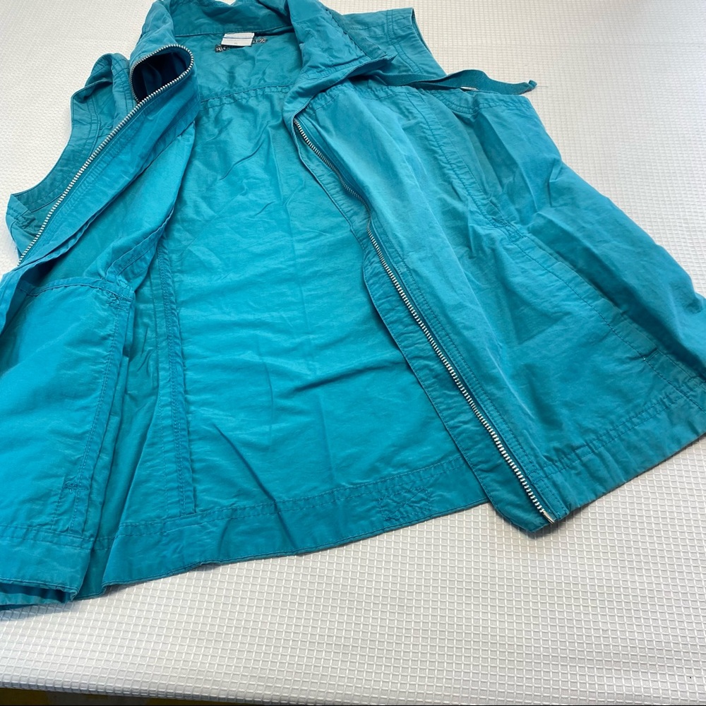 Vintage Columbia teal Full zip vest size extra large - Picture 8 of 13